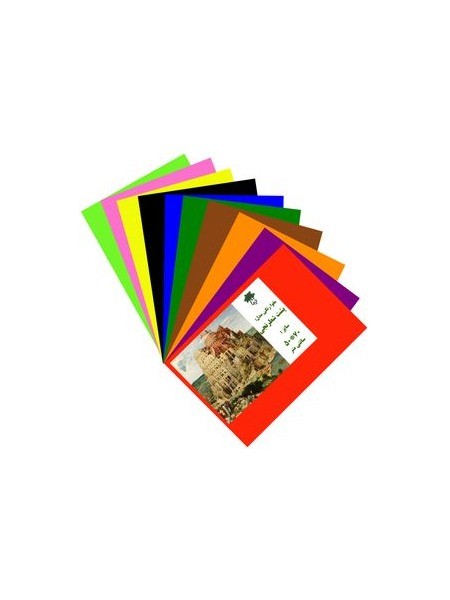 تصویر  مقوا یک رو رنگی 50*70 پشت شطرنجی جور (بسته 100 عددی)