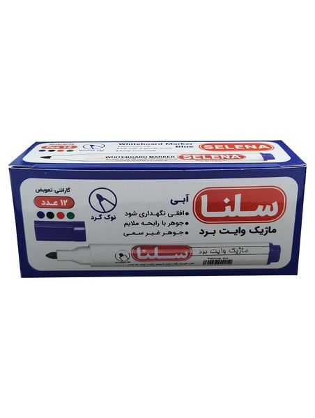 تصویر  ماژیک وایت سلنا آبی گرد